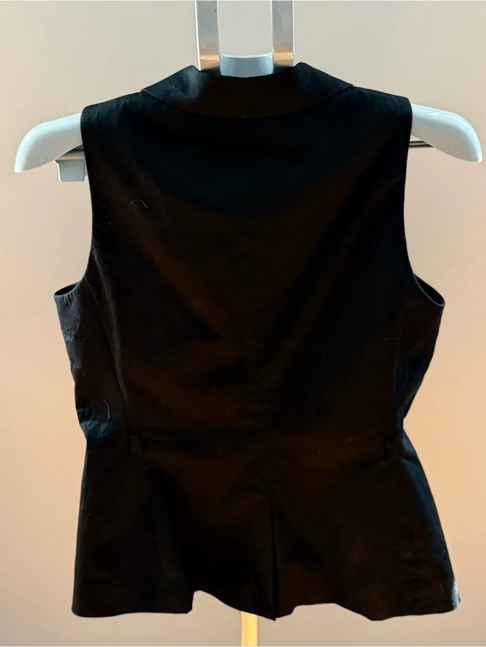 New York & Company Black Stretch Sleeveless Blazer Vest Size 8